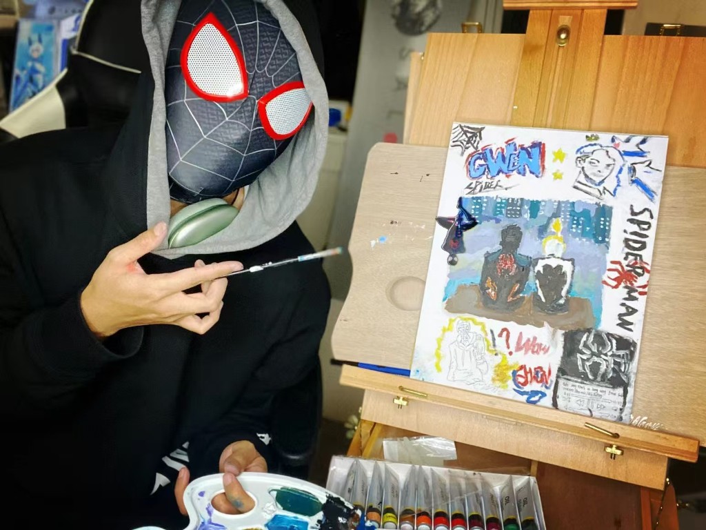 Spider-Verse painting in progress